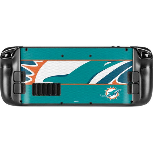 NFL Miami Dolphins Zone Block Steam Deck Handheld Gaming Computer Skin